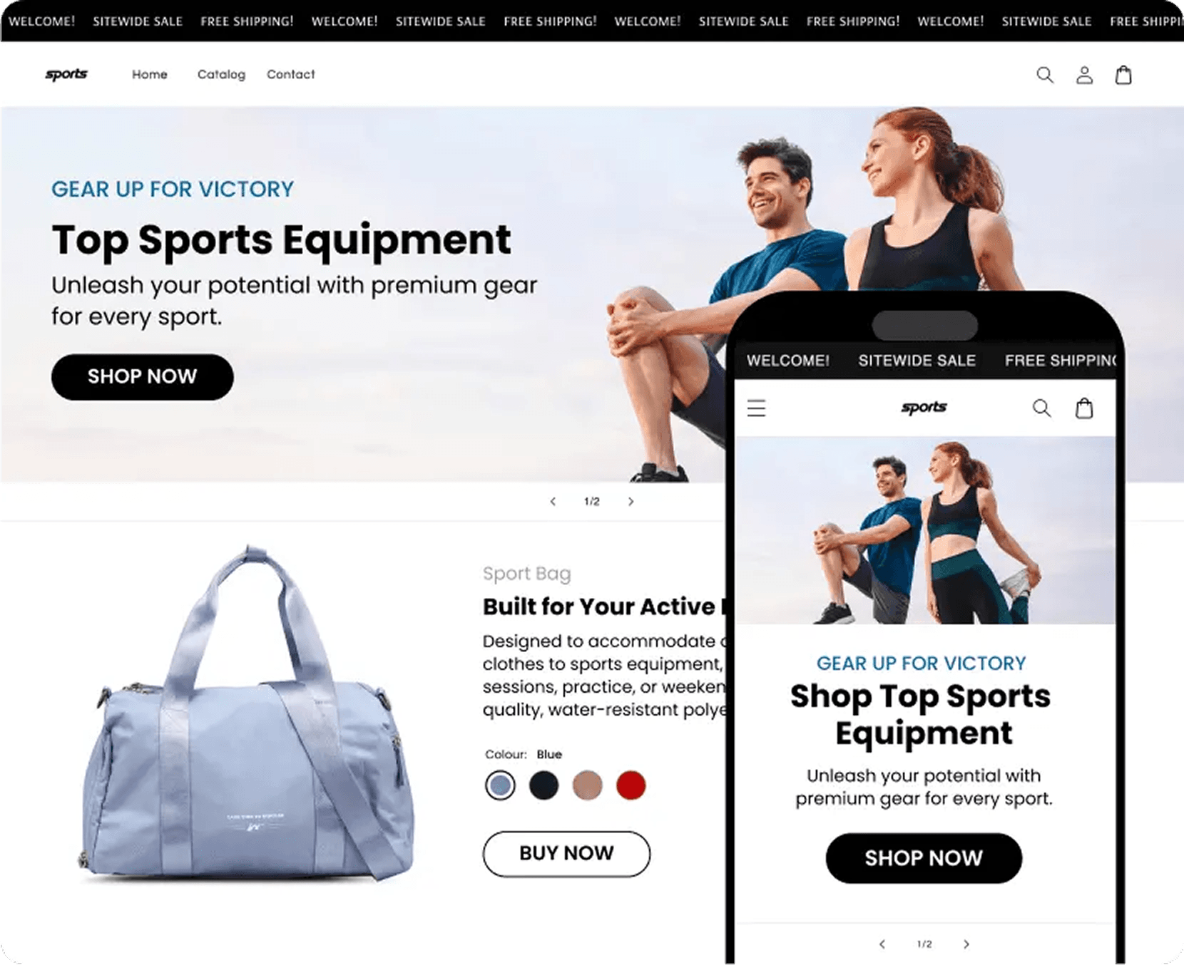 Sport & Fitness store theme preview